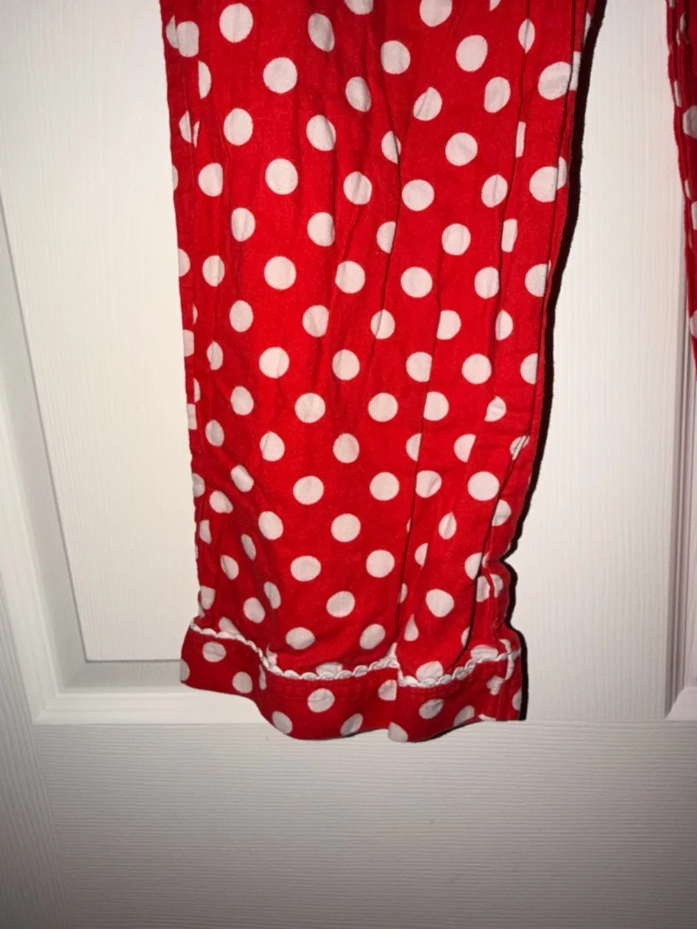 Victoria’s Secret Red Polka Dot Pajama Set M Medium Cozy Cute - Picture 8 of 12
